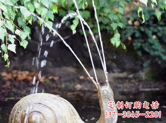 常州公园景观蜗牛铜雕