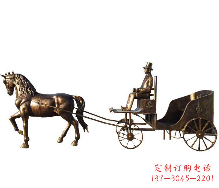 常州马车玻璃钢仿铜雕塑