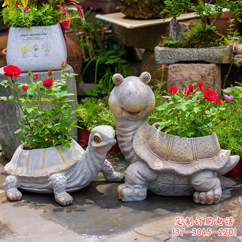 常州铸铁乌龟花盆雕塑