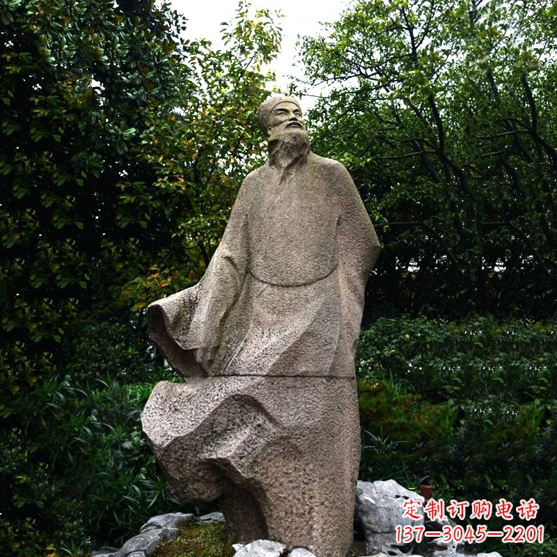 常州公园历史文化名人苏轼苏东坡砂岩石雕塑