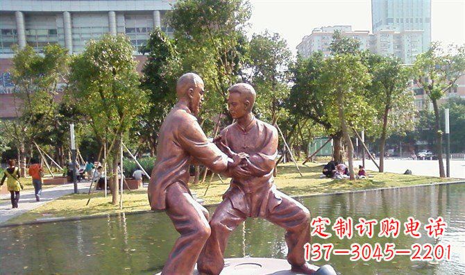 常州太极拳铜雕精美工艺品