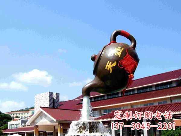 常州传统铜质茶壶雕塑