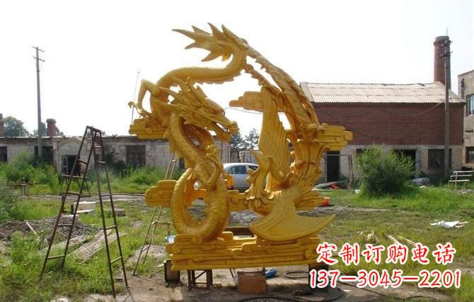 常州产品名称“象征吉祥,唤醒美好——中领雕塑铜雕龙凤呈祥”