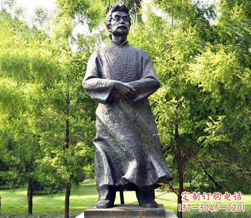 常州公园鲁迅名人铜雕