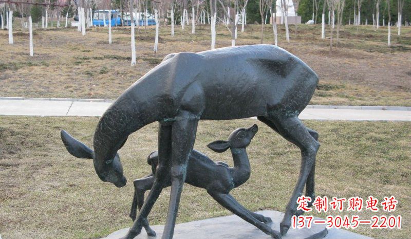 常州高档铜雕动物母子鹿