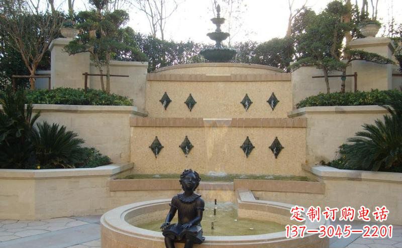 常州西方风尚小女孩铜雕