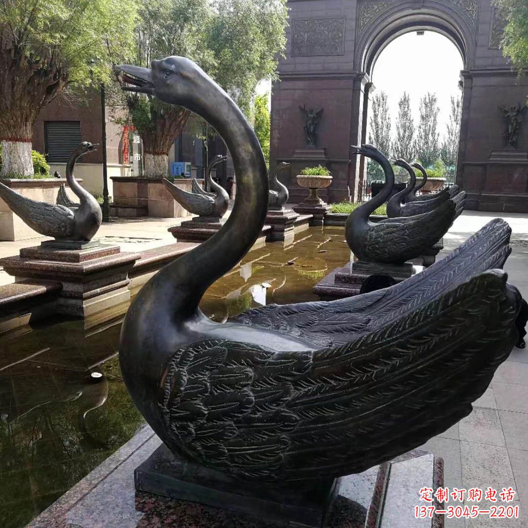 常州精致天鹅铜雕