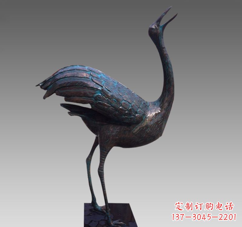 常州青铜雕刻仙鹤翱翔