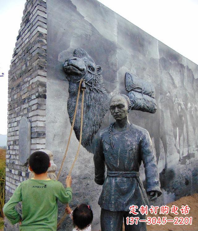 常州清朝人物骆驼雕塑