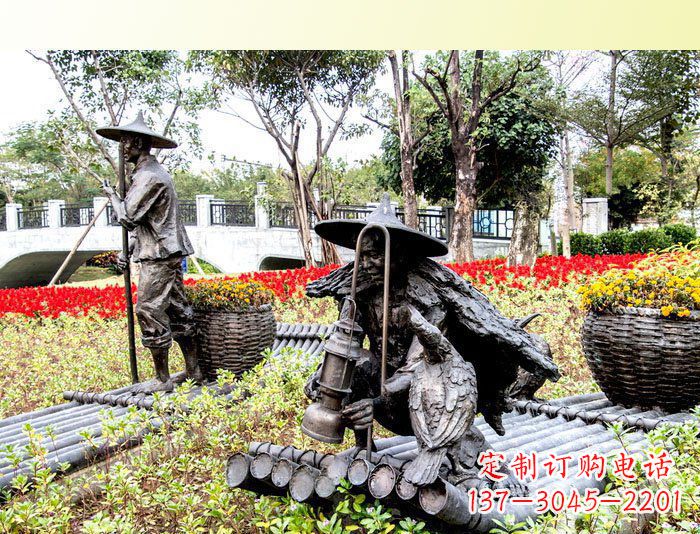 常州把渔民的生活经历融入雕塑——公园人物渔夫铜雕塑