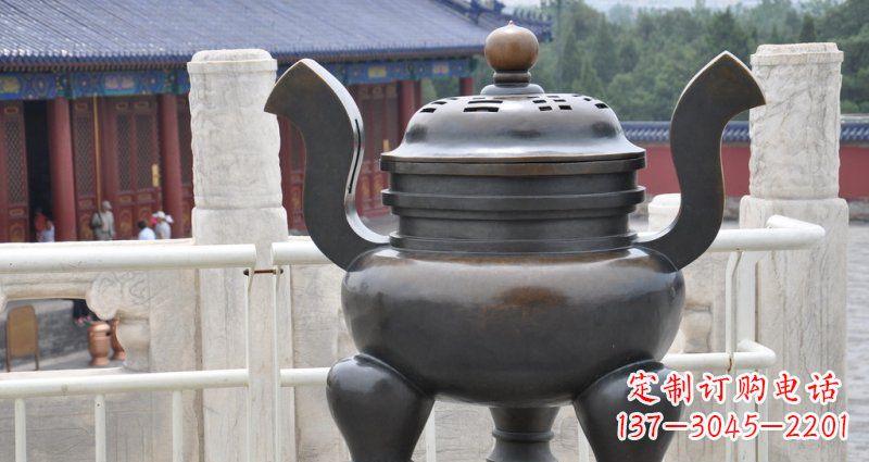 常州高雅香炉铜雕,景观雕塑装置