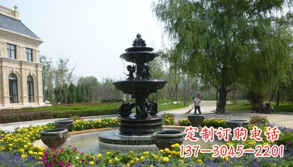 常州公园天鹅喷泉铜雕