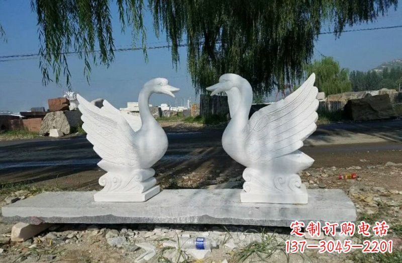 常州公园天鹅石雕
