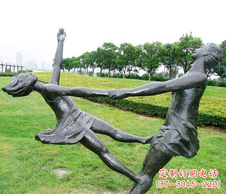 常州中领雕塑定制风姿绰约的女孩铜雕