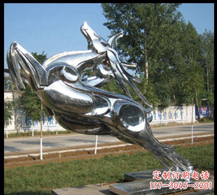 常州梅花鹿不锈钢雕塑新美的精美装饰
