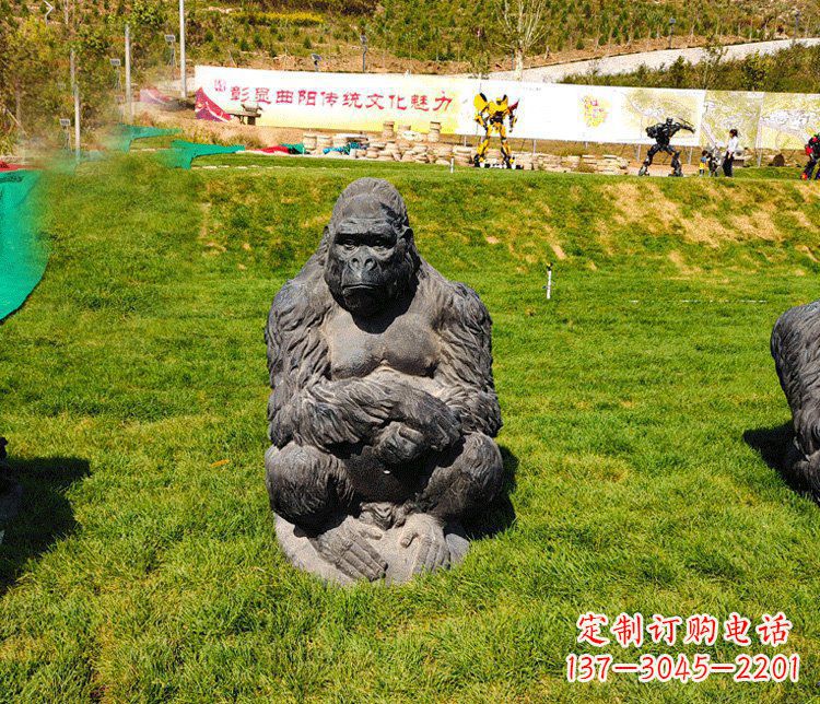 常州公园铜雕大猩猩动物雕塑