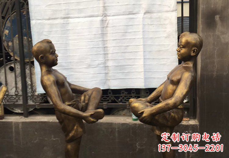 常州公园铜雕童年精美儿童雕塑