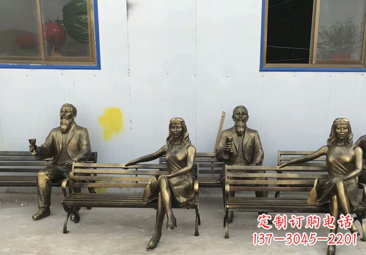 常州唯美女性铜雕美女长椅