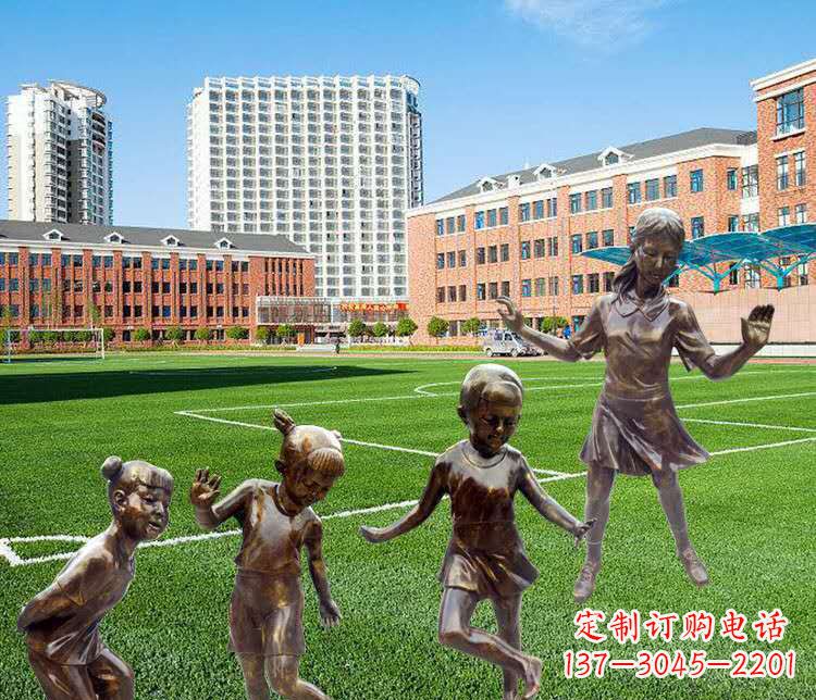 常州中领雕塑定制小孩铜雕