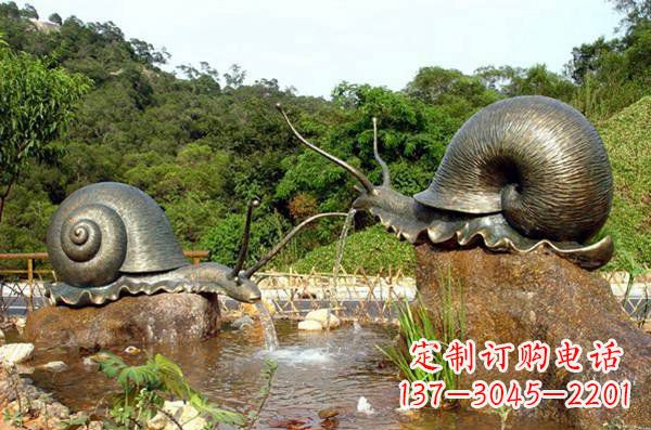 常州公园蜗牛铜雕