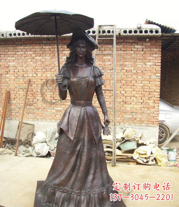常州公园西洋美女人物铜雕