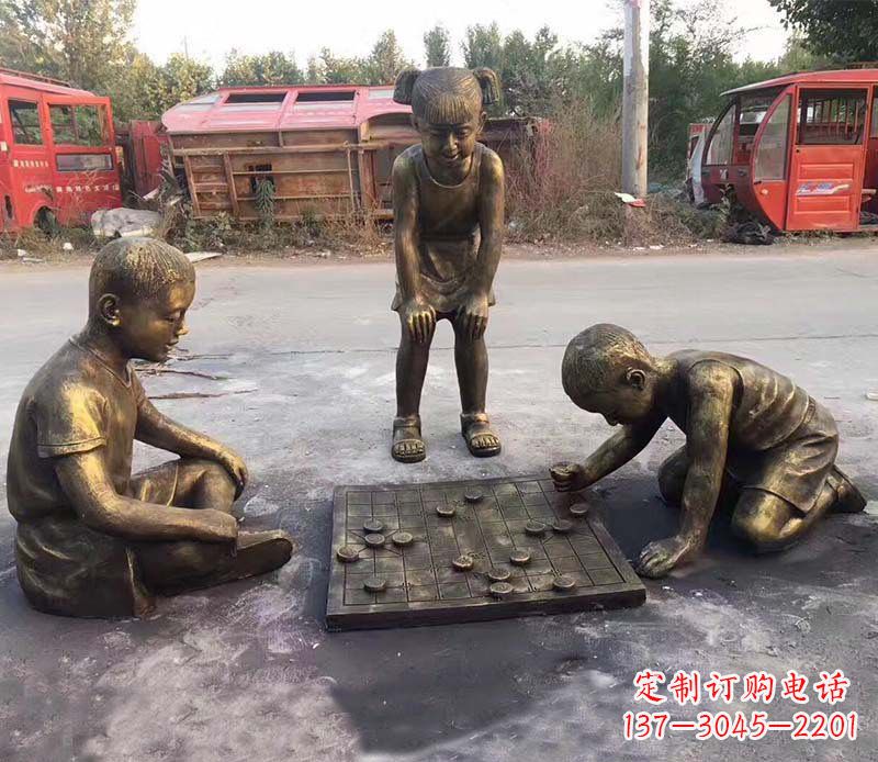 常州铜雕“童年梦想”儿童雕塑
