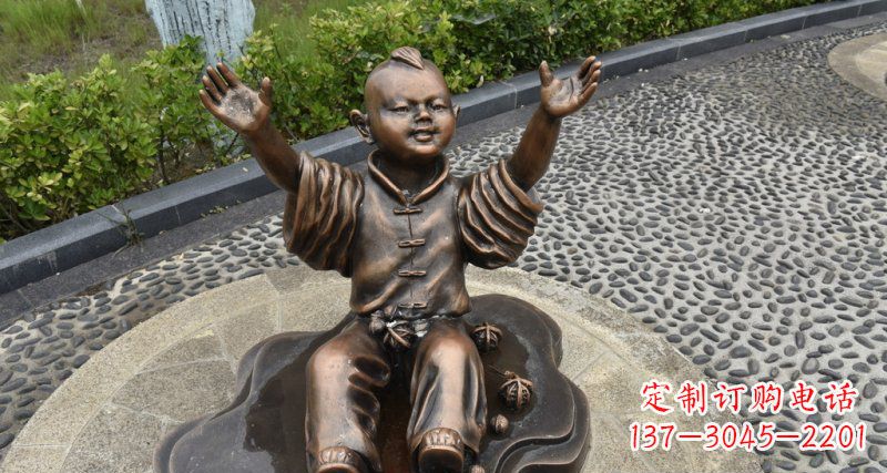 常州精致雕塑,匠心创造——小男孩铜雕