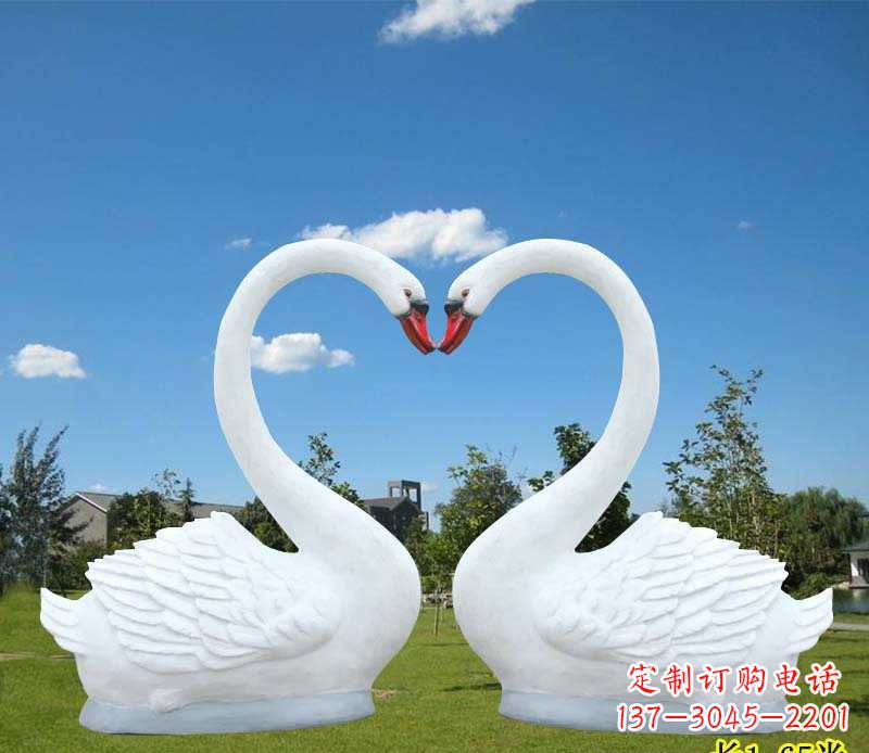 常州玻璃钢仿真天鹅雕塑