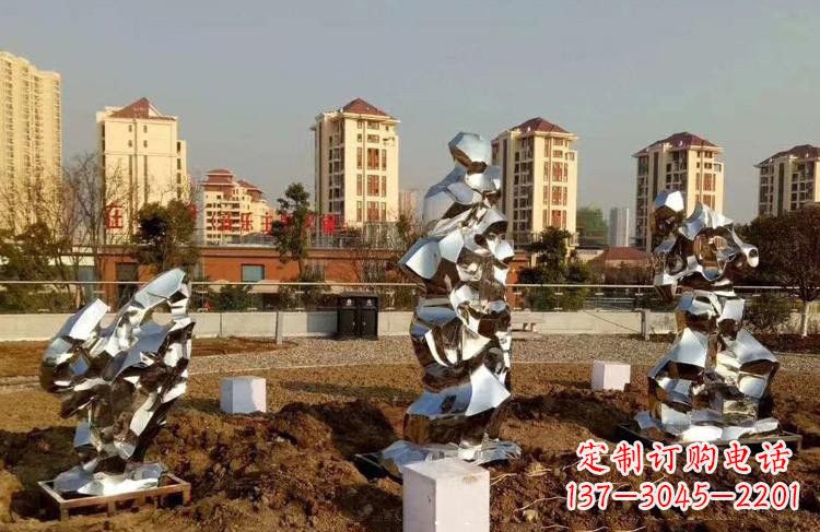 常州定制公园小区不锈钢太湖石雕塑