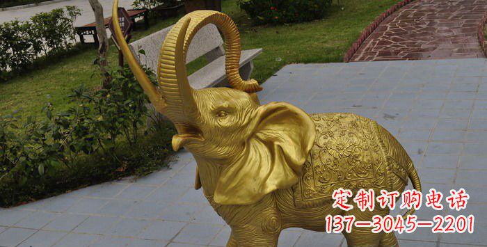常州公园小象动物铜雕