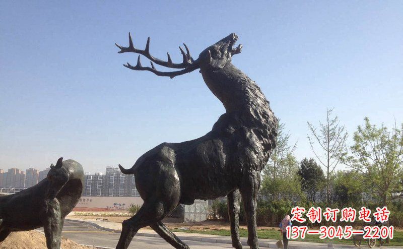 常州驯鹿精美铜雕