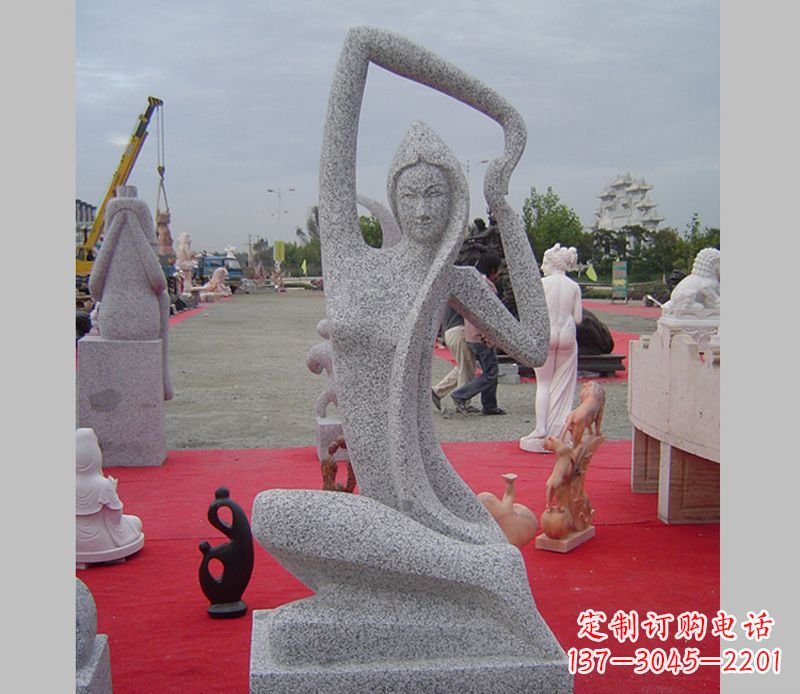 常州中领雕塑定制精美瑜伽美女雕塑