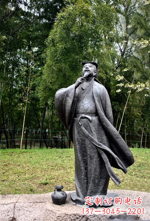 常州诞生于中国古代传奇的雕塑——王羲之铸铜雕塑