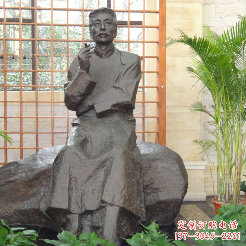常州中领雕塑|传承历史文化的鲁迅铜雕像