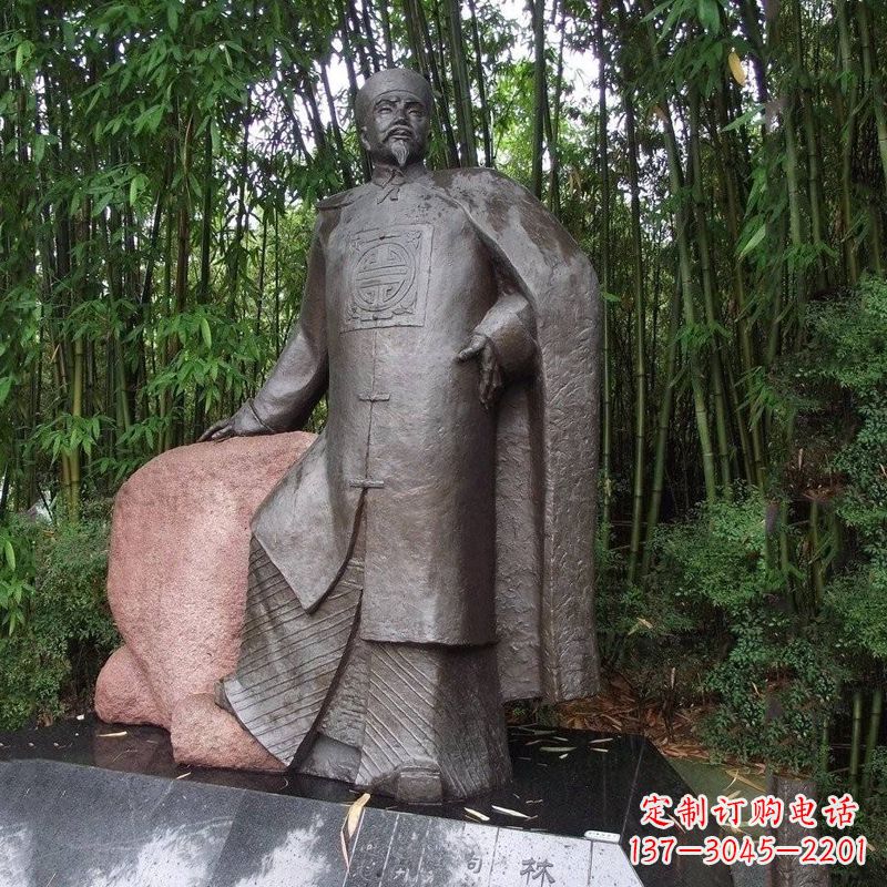 常州公园园林历史人物铜雕像,晚清著名民族英雄林则徐雕像