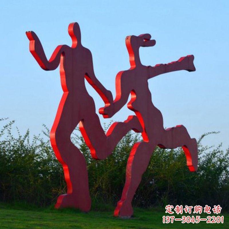 常州情侣心剪影雕塑
