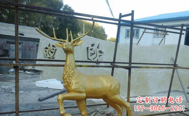 常州公园铸铜羚羊动物铜雕