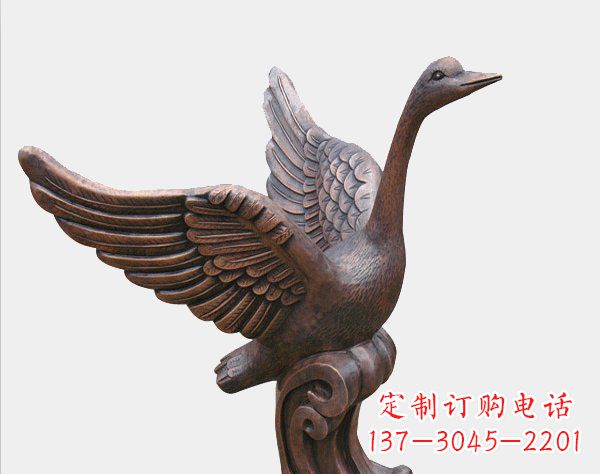 常州中领雕塑铸造完美的天鹅铜雕