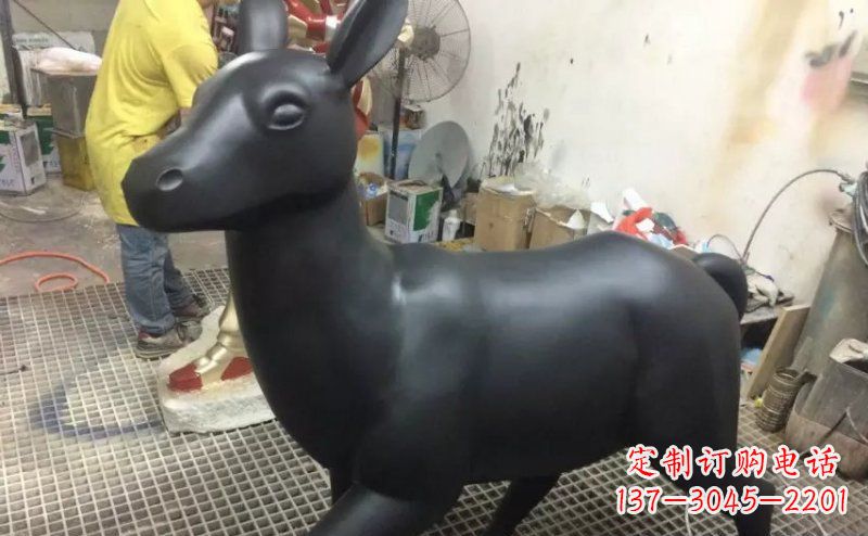 常州公园铸铜小鹿动物铜雕