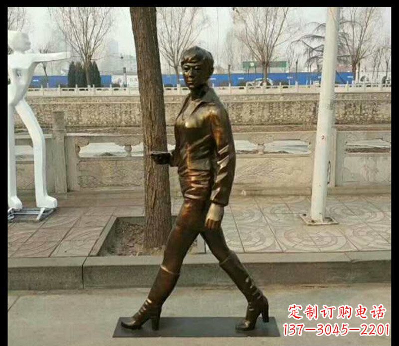 常州中领雕塑为您打造优雅铜女孩雕像