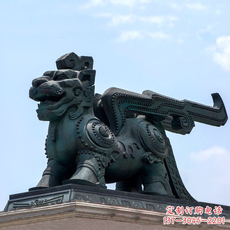 常州中领雕塑-铜制獬豸雕塑