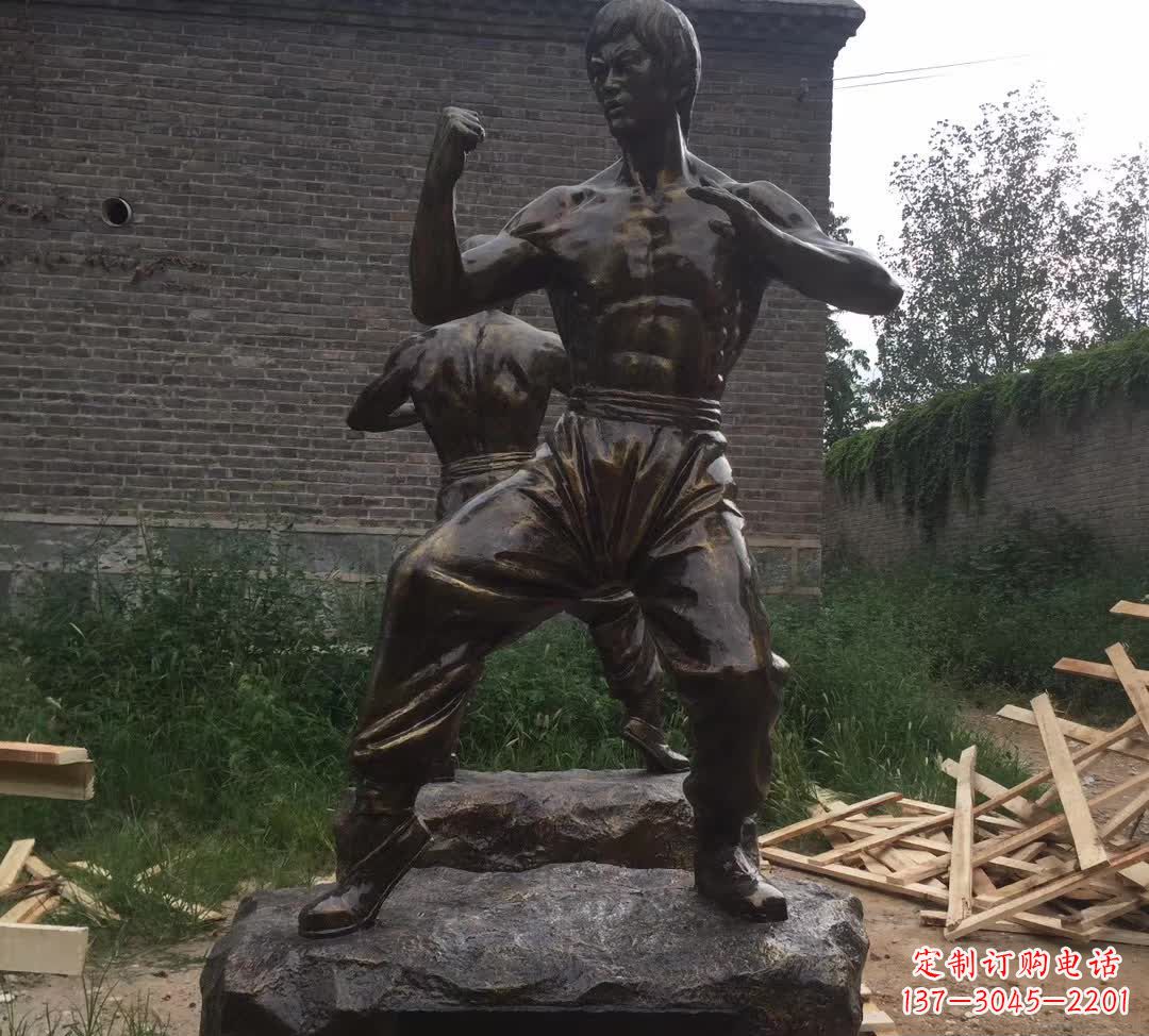 常州功夫之王李小龙广场铜雕