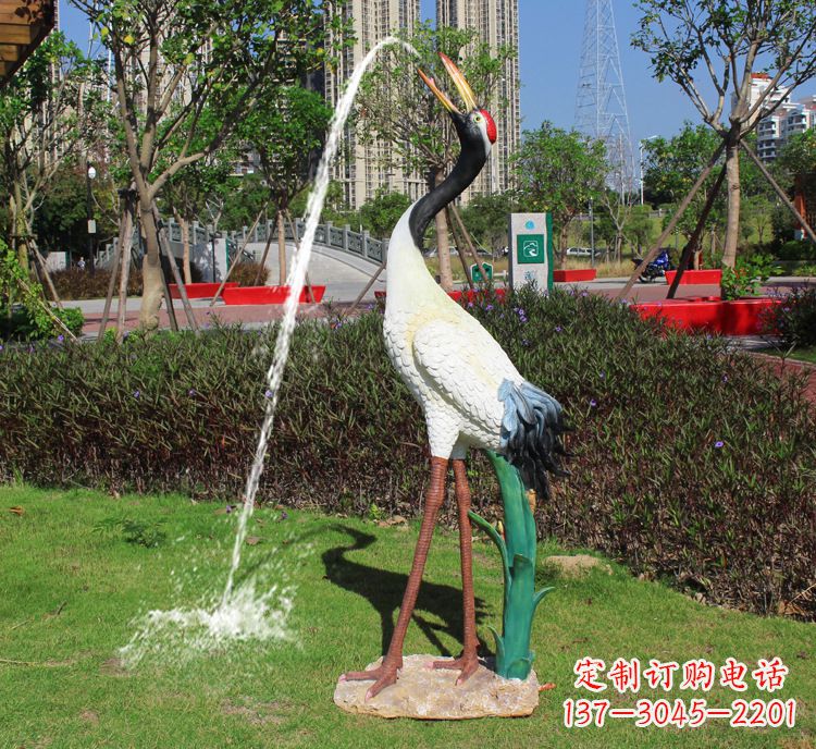 常州精美雕塑仿真仙鹤动物雕塑