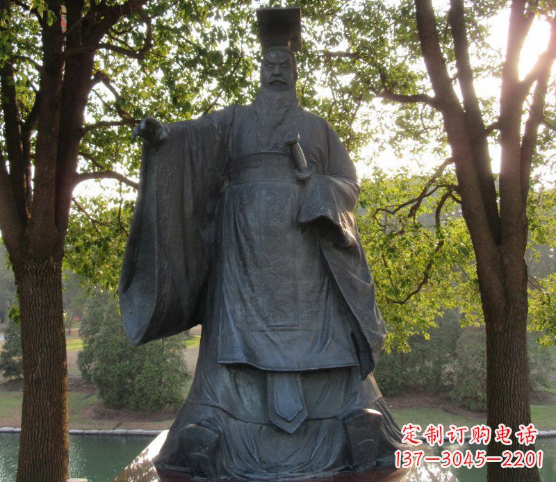 常州古代皇帝刘邦铜雕