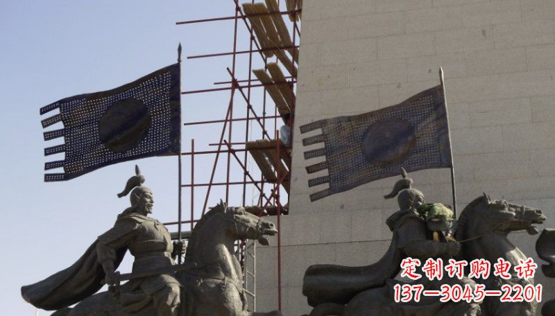 常州古代将军景区铜雕