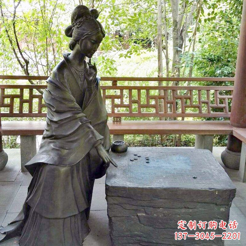 常州艺术精灵西施下棋情景雕塑