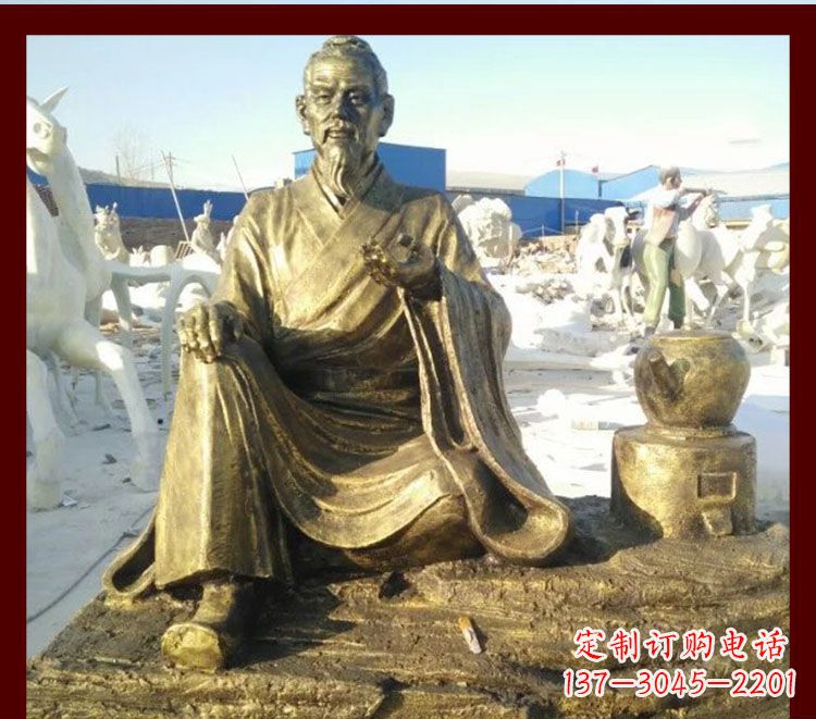常州张仲景雕塑——杰出古代名人熬中药的传奇