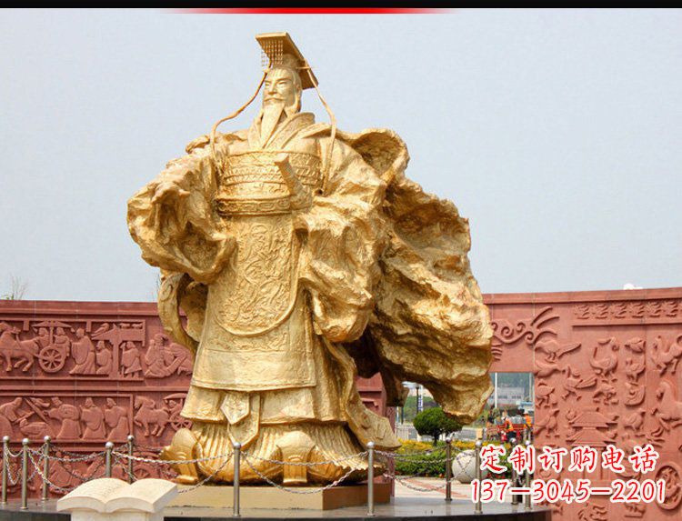 常州古代名人汉武帝铜雕