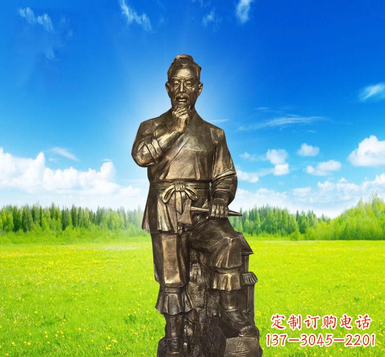 常州古代名人鲁班铜雕