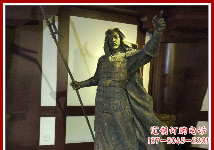 常州古代名人吕布铜雕 (2)
